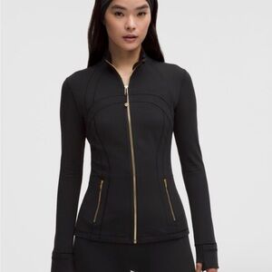 lululemon athletica Black Jacket with Gold Zippers